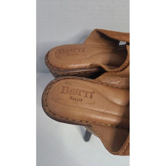 Born Basics Teayo Rust Slip On Suede Sandals Womens Size 8 Great Condition - Picture 4 of 16